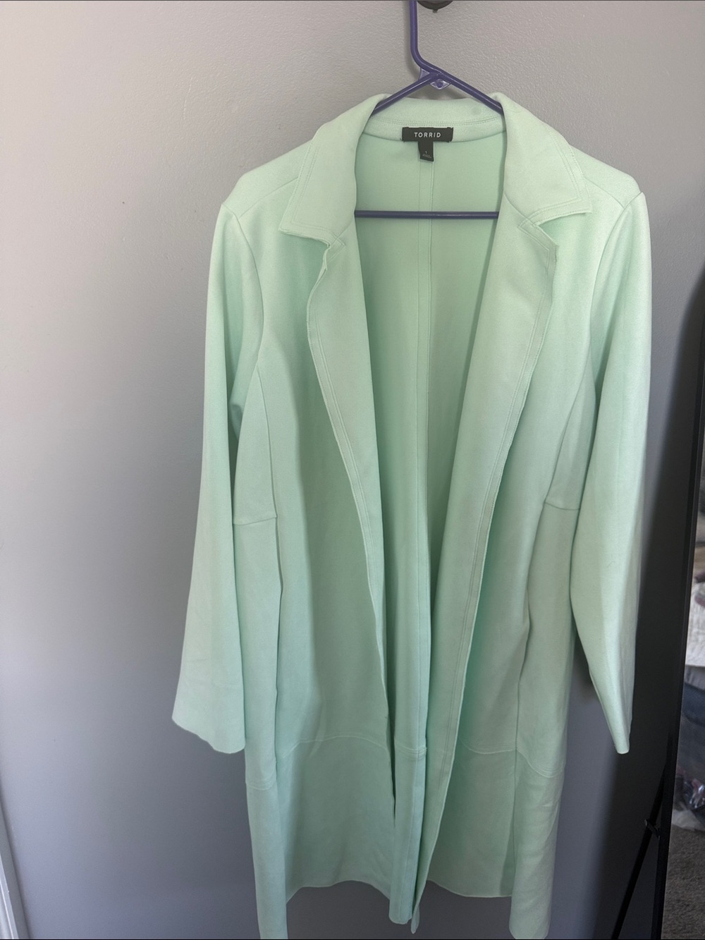 torrid Mint Open-Front Longline Coat